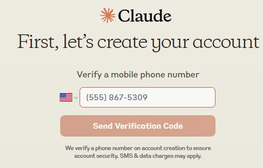 Claude 电话号码格式要求