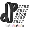 Frezon Clothes Hanger Connector Hooks, Mini Cascading Hanger Hooks for Velvet Huggable Hangers, Heavy Duty Space Saving for Closet 60 Pcs Black