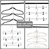 Frezon Clothes Hanger Connector Hooks, Mini Cascading Hanger Hooks for Velvet Huggable Hangers, Heavy Duty Space Saving for Closet 60 Pcs Black
