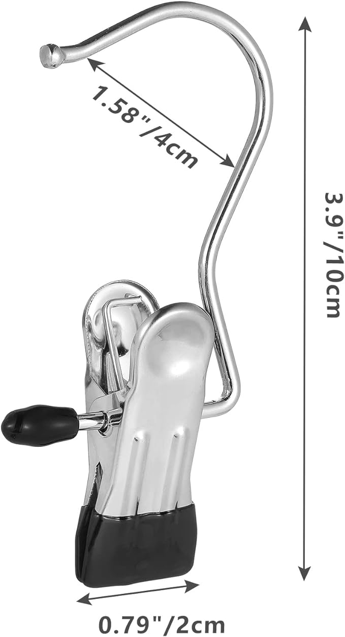 Frezon 15 Pack Boot Hanger Legging Organizer for Closet, Boot Holder, Hanging Clips, Portable Multifunctional Hangers Single Clip Space Saving for Jeans, Hats, Tall Boots, Towels(Black)